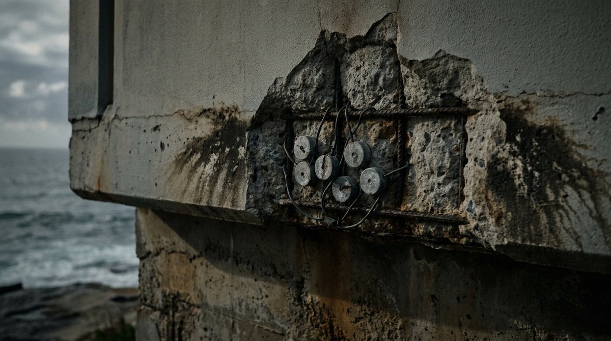 Sacrificial versus galvanic anodes in concrete repair